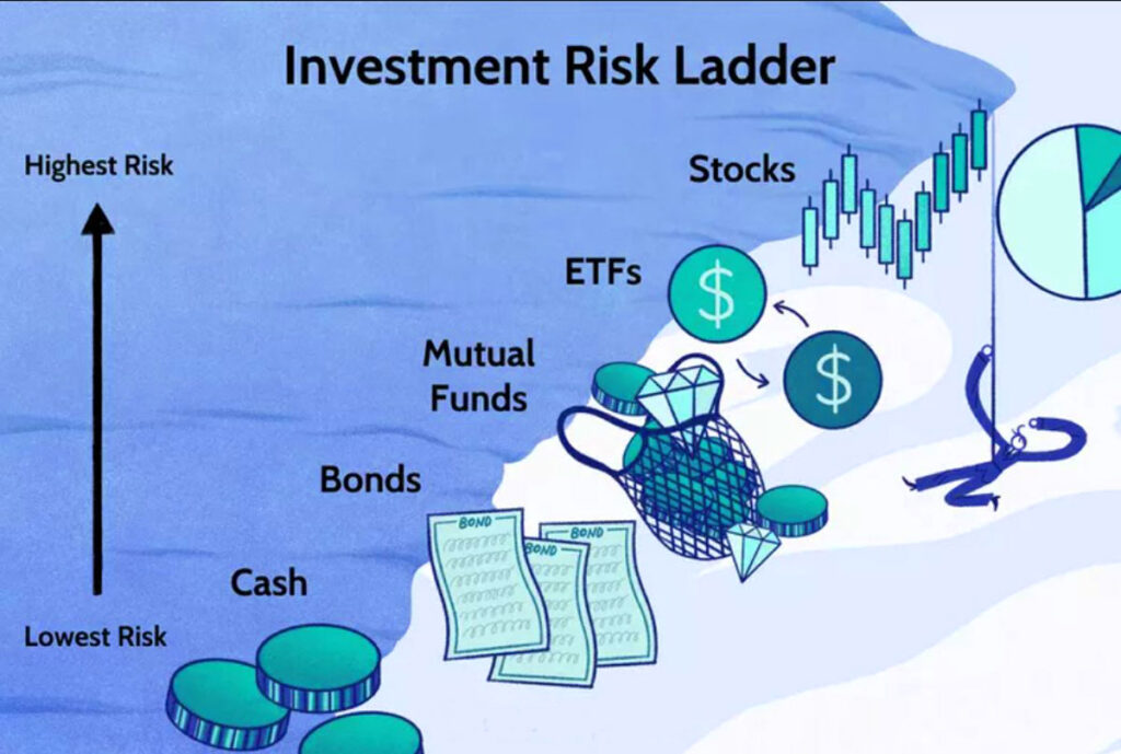 investment risk ladder Infographic visual